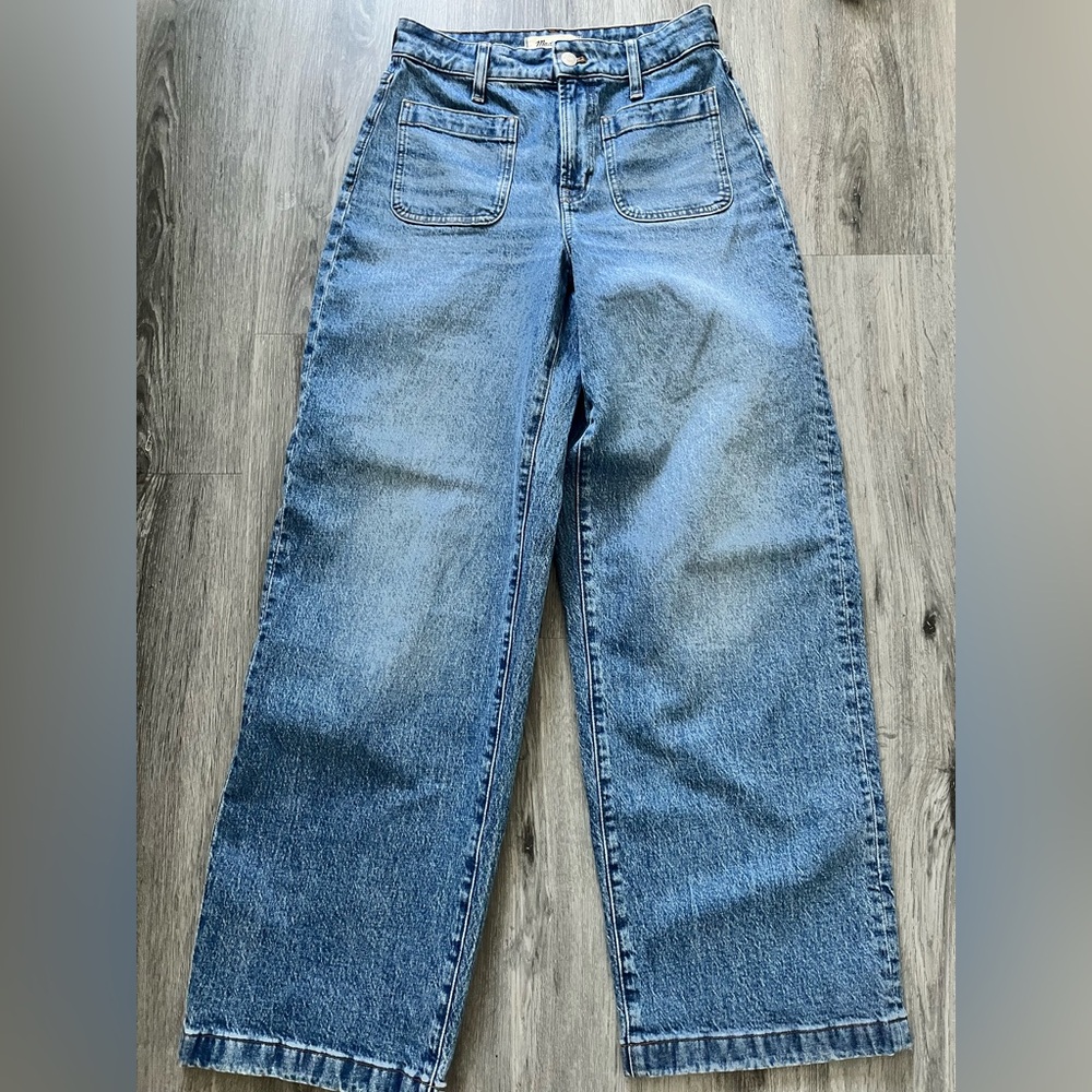 Madewell perfect vintage wide leg jean with patch pockets